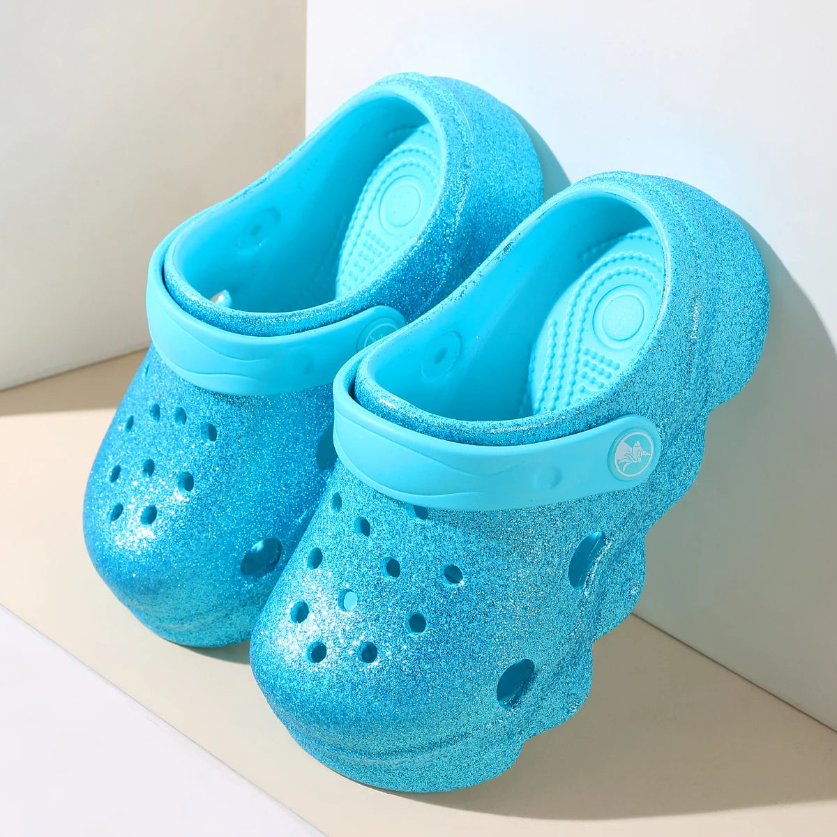 Glitter Clogs, Girls Fashion Glitter Shoes, Great Vacation & Leisure Summer Footwear