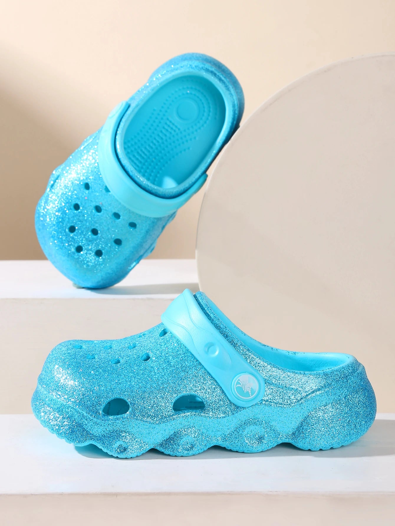 Glitter Clogs, Girls Fashion Glitter Shoes, Great Vacation & Leisure Summer Footwear