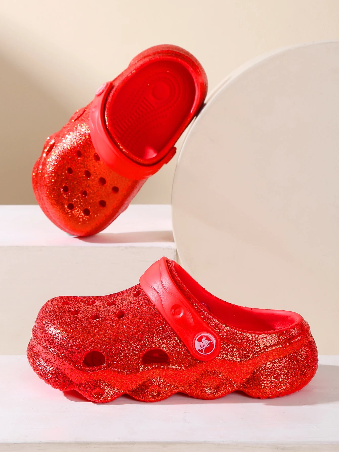 Glitter Clogs, Girls Fashion Glitter Shoes, Great Vacation & Leisure Summer Footwear