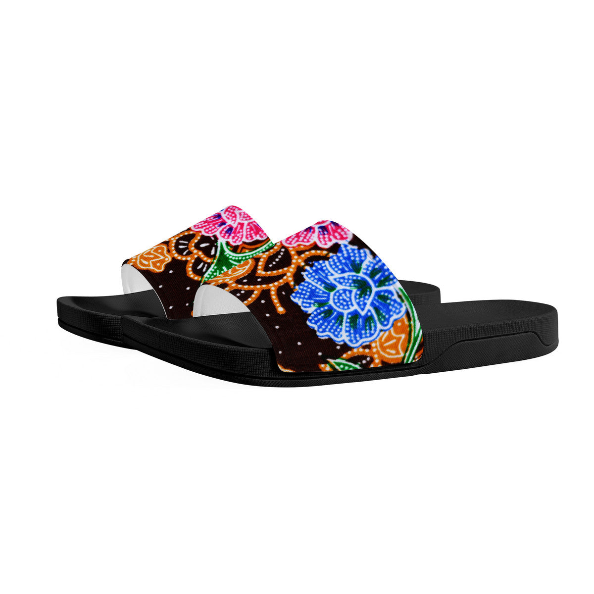 Women's Batik Pattern Slides, Easy Slip On and Off Open Toe Sandals