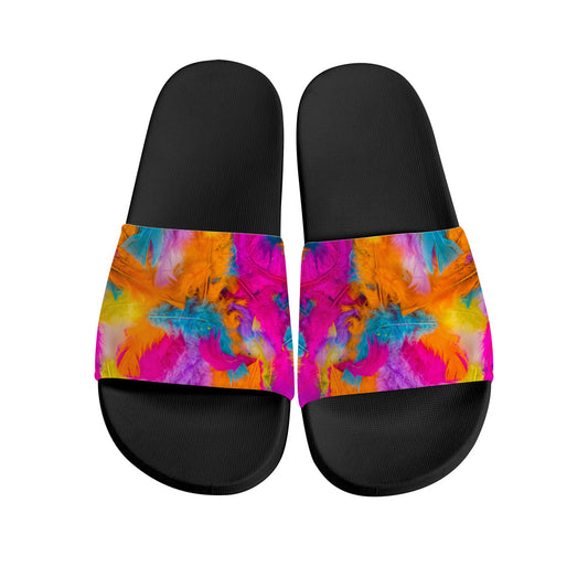 slip on slides, pride shoes unisex, gay open toe sandals